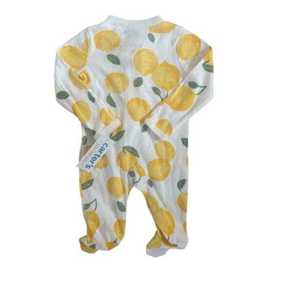 New Carter’s Lemon One Piece Bodysuit Footie Pajama Newborn - Picture 2 of 5